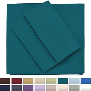 Cosy House Collection Premium Bamboo Sheets - Deep Pocket Bed Sheet Set - Ultra Soft & Cool Breathable Bedding - Hypoallergenic Blend from Natural Bamboo Fiber - 4 Piece - Queen, Dark Teal