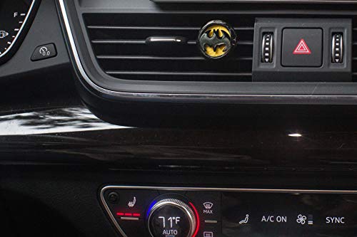 mEssentials Black Chrome Bat Aromatherapy Car Air Freshener Essential Oil Car Vent Diffuser With Vent Clip and 9 Color Refill Pads - Thumbnail 2