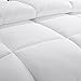 EASELAND All Season Queen Soft Quilted Down Alternative Comforter Hotel Collection Reversible Duvet Insert Fill with Corner Ties,Winter Warm Fluffy,White,88 by 88 Inches