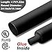 3/4 inch (Diameter) 3:1 Dual Wall Adhesive Heat Shrink Tubing, Large Glue Lined Marine Cable Sleeve Tube, Premium Wire Wrap Protector for DIY by MILAPEAK (4 Feet, Black)