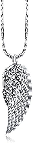 Helome Wing Of An Angel Cremation Jewelry Urn Necklace - Engraving