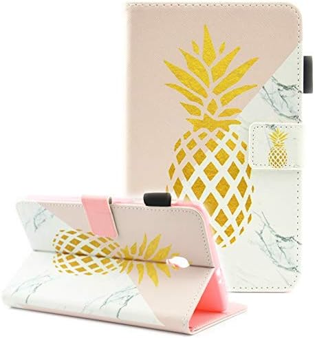 Fvimi Galaxy Tab A 8.0 Case 2017 Model T380 T385 Cover, Multi-Angle Viewing Folio Flip Stand Wallet Leather Case for Galaxy Tab A 8.0 inch Tablet SM-T380/SM-T385, Gold Pineapple