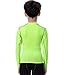 LANBAOSI Boys&Girls Long Sleeve Compression Soccer Practice T-Shirt Green