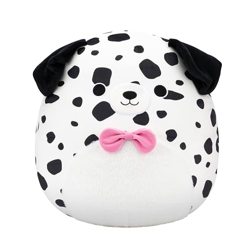 Squishmallows Original 20in Dustin The Dalmatian with Bowtie – Official Jazwares Plush (Jumbo)