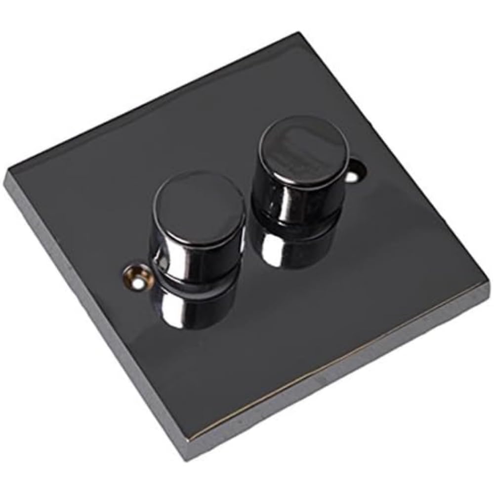 Merriway BH02730 Dimmer Switch, 2-Gang, 1-Way - Chrome