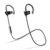 GBSELL Wireless Bluetooth Headset Sport Sweatproof Stereo Headphone Earphone For iPhone Samsung (Black)