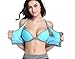 (Women's Sports Bras Gym Yoga Top Zipper Front Breathable Bras Double Wear Bras L, blue)