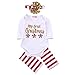 Weixinbuy Newborn Baby Boy Girl Christmas Pattern Bodysuit Romper Jumpsuit Outfits Clothes (80(6-9 Months), My First Christmas Pattern)