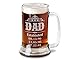Dad Beer Mug Personalized from Son Daughter with Birth Dates for Fathers Day Daddy Beer Stein Engraved Husband 1st Father's Day Mens