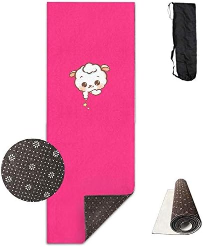 FGRYGF Lamb with Stars Printed Design Yoga Mat Extra Thick Exercise & Fitness Mat Fit Yoga,Pilates,Core Exercises,Floor Exercises,Floor Exercises