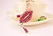 Axmerdal Romantic Sexy Charming Lipstick Lips Shaped Crystal Rhinestone Keychain Key Chain Key Ring Charm Phone Purse Car Bag Pendant Decoration Ornament (Pink)