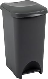 Addis Eco 40 L Pedal Bin Recycled Plastic Dark Grey UK Made 519001ADF