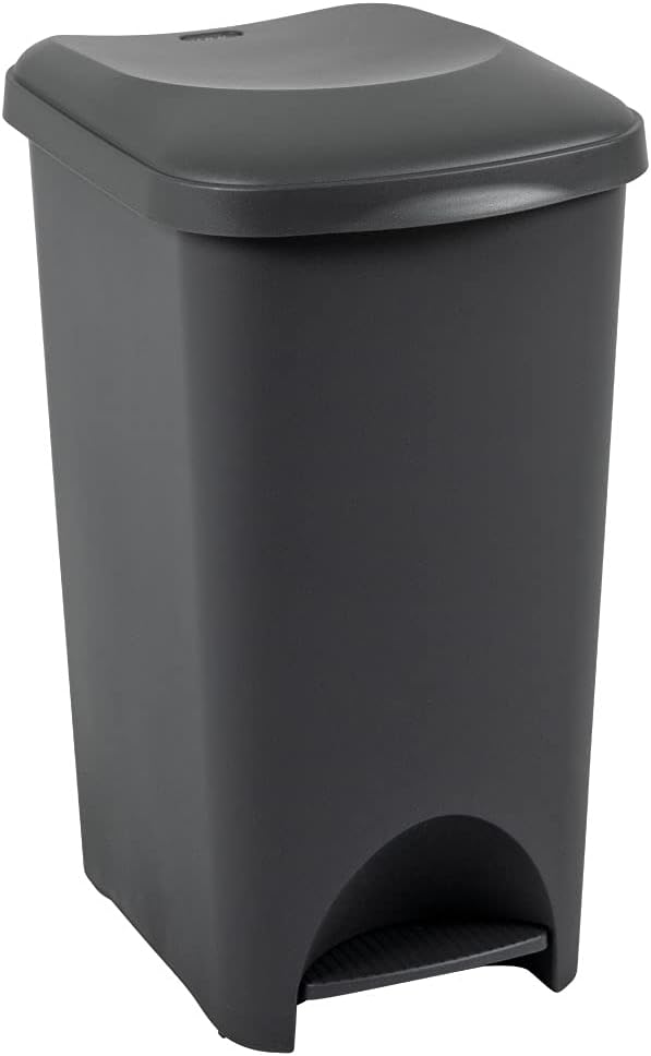 Addis Eco 40 L Pedal Bin Recycled Plastic Dark Grey UK Made 519001ADF