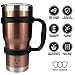 Gold Armour 30 oz Tumbler - 6 Piece Stainless Steel Insulated Water & Coffee Cup Tumbler with Straw, 2 Lids, Handle, Straw - 18/8 Double Vacuum Insulated Travel Flask (Rose Gold)