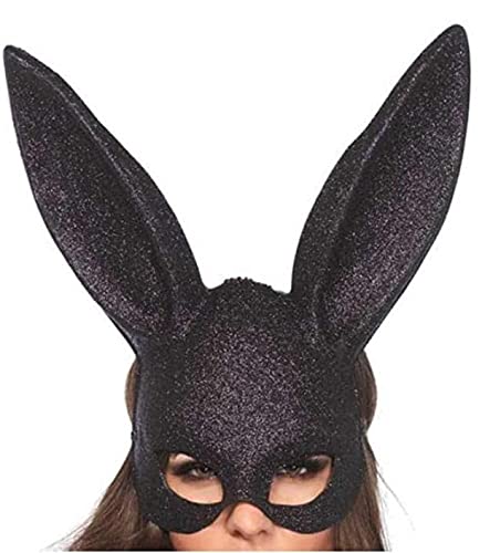 Bunny Mask Women's Rabbit Mask Masquerade Halloween Costume Bunny Mask Accessory Half Face Animal Headgear Easter Eve Party Christmas Eye Mask Cat Masks Fancy Dress Fox Cosplay Mask Halloween Props