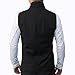 Lanbaosi Men's Casual Suit Vest 6 Button Down Stand Collar Waistcoat, Black, XL Chest 39