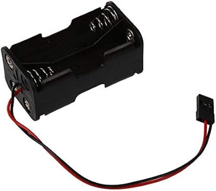 portabatteria per 4 celle aa morsetti a scatto da 9 volt sulla confezione