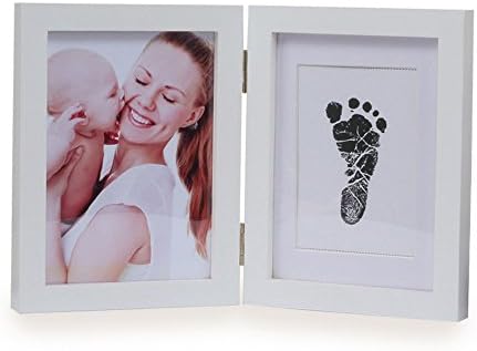 Yoolove Handprint and Footprint Frame, Folding Baby Photo Frame Keepsake Clay Kits， Perfect for Baby Gift Set