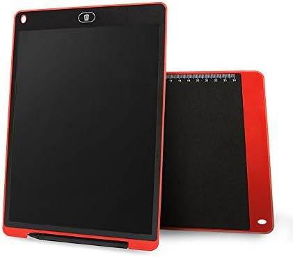 Graphic Tablet 12' Electronic Writing Tablet,Handwriting Pad,Drawing Board,Doodle Scribble Pad for Kids,Office Writing Drawing with Stylus (12'', Red)