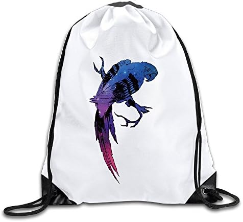 Galaxy Parrot Port Bag Drawstring Backpack