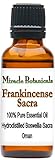 Miracle Botanicals Frankincense Sacra Essential Oil - 100% Pure Boswellia Sacra - 10ml or 30ml/1oz Sizes - Therapeutic Grade - 30ml/1oz