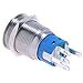 ESUPPORT Stainless Steel 19mm 12V 5A Power Symbol Angel Eye Halo Car Purple LED Light Metal Push Button Toggle Switch Socket Plug Wire Waterproof