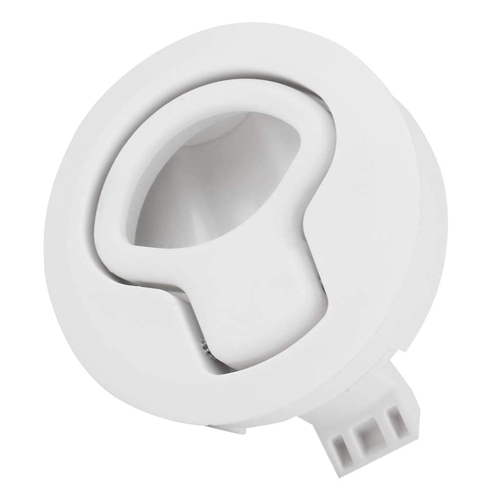 Flush Pull Hatch Latch, Universal Flush Pull Latch Slam for RV Marine Boat RV White (white)
