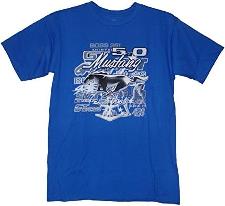 JH Design Ford Mustang Men's Short Sleeve T-shirt-royal blue-xl
