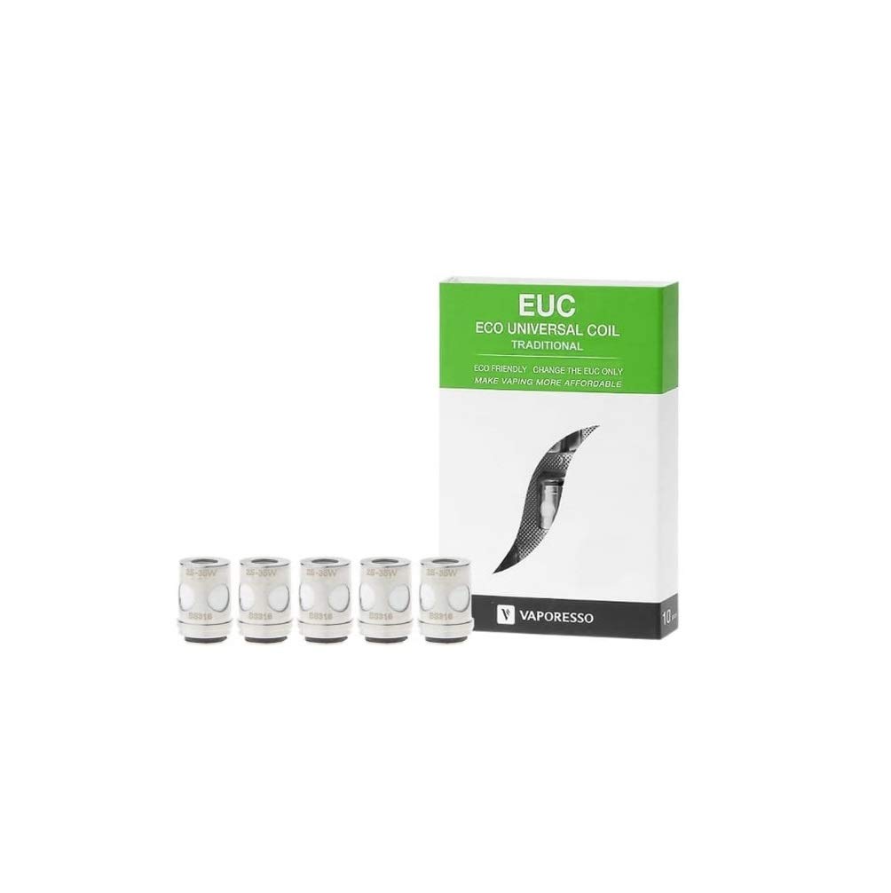 VAPORESSO Traditional EUC Coils - 0.4 Ohms - 5 Pack - Fits Veco, Estoc, Tarot Nano, Mini