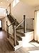 Satin Black 16.2.1-T Plain Straight Bar Hollow Iron Baluster for Staircase Remodel, Box of 5