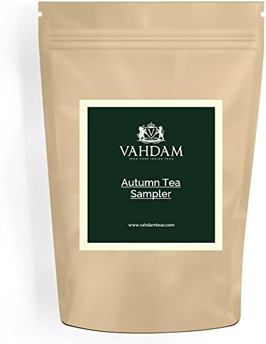 Autumn Flush Tea Sampler - 5 Teas - Individually Packaged, Loose Leaf Teas (3-5 Cups Each), Garden Fresh Teas, Grown, Packaged &amp; Shipped Direct from Source, Perfect Tea Gift