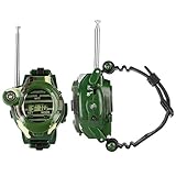 Hitopin Kids Walkie Talkies, 1 Pair 7 in 1 Digital Wrist Walky-Talky Watch, 2 Way Long Range Radio Transceiver Outdoor Interphone Kids Gift Toys Extra Battery With Mutifunctional Seamless Wear