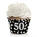 Big Dot of Happiness Adult 50th Birthday - Gold Party Decorations Cupcake Wrappers Set 12
