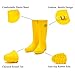 DKSUKO Rain Boots for Women Waterproof Elastic Wellington Boots (8 B (M) US, Yellow+ Elastic)
