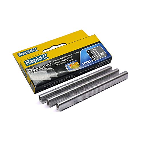 Rapid High Performance No.28 Cable Staples, Leg Length: 9 mm - 11890126