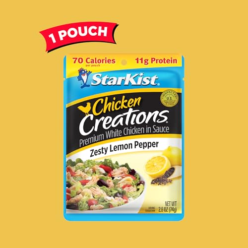 STARKIST CHICKEN CREATION ZESTY LEMON PEPPER, SINGLE SERVE POUCH, 2.6 OZ