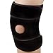 poomoon Knee Compression Sleeve Support, Open-Patella Stabilizer with Adjustable Strapping and Extra-Thick Breathable Neoprene Sleeve