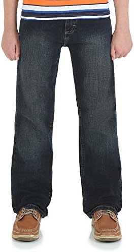 Wrangler Boys Slim Straight Jeans, Dark Blue, 12 (12 Husky)