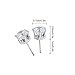 CAETLE ® Shine Zirconia Bling Bling Gem Stud Earrings Women Girls