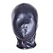Sealed Leather Zipper Breathable Hood - Davidsource Sex Slave Pup Training Sealed Hood Restraint Blinder Bondage Helmet Sexual Game Wear for BDSM Fetish Lover (23 inches Round, Black)