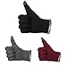 GLOUE Women's Touch Screen Gloves Texting Lined Cashmere Thick Gloves Warm Whether Winter Gloves Driving riding outdoor and indoor fashionable gloves (Black)