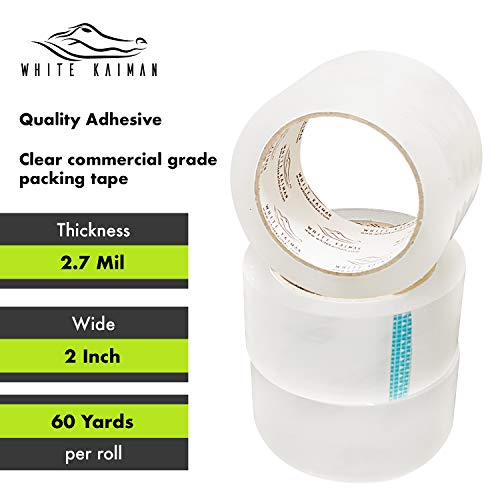 Clear Packing Tape 2" inch Wide Commercial Grade w/60 Yards per Roll