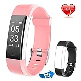 Lintelek Fitness Tracker, Activity Tracker Watch with Heart Rate Monitor, Waterproof Activity Tracker Sleep Monitor, Smart Watch Calorie Counter Replacement Band Android iOS, Men Women Kids