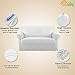 Easy-Going Thickened Stretch Slipcover, Sofa Cover, Furniture Protector with Elastic Bottom, 1 Piece Couch Shield, Sturdy Fabric Slipcover for Pets,Kids,Children,Dog (Sofa,Snow White)