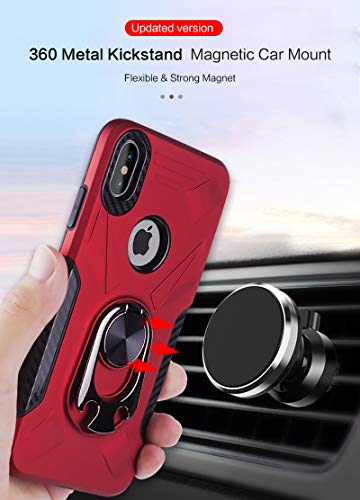 iPhone 11 Pro Max Case, Ranyi Multifunction Armor Case with 360 Metal Ring Holder [Bottle Opener] [Fits Magnetic Car Mount] Shock Absorbing Protective Case for 2019 6.5" iPhone 11 Pro Max (red) - Thumbnail 3