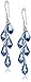 Amazon Collection Sterling Silver Swarovski Elements Sapphire Color Faceted Multi-Teardrop Earrings