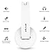 On Ear Headphones with Mic, Jelly Comb Foldable Corded Headphones Wired Headsets with Microphone, Volume Control for Cell Phone, Tablet, PC, Laptop, MP3/4, Video Game (White)