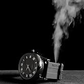 Generic Watch Pro Magic Tricks Two Remote Control Switches Real Watch Making Smoke Production Magic Stage Close-up Illusions Gimmicks Props (Black)
