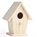 Set of 4 Unfinished Wooden Birdhouses for Crafting, Creating and Decorating