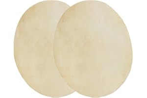 SHANRYA Drum Head, 2Pcs Drum Head Skin, Replacement Thick and Strong Buffalo Leather Buffalo Drum Head for Music Lovers Performances Bongo Drum African Drum (8.5 inch)